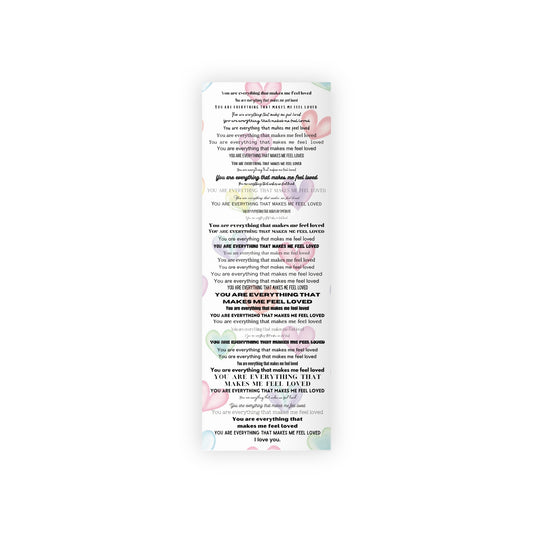 Gift Wrapping Paper Rolls "You are everything that makes me feel loved", RAINBOW HEARTS - 1pc