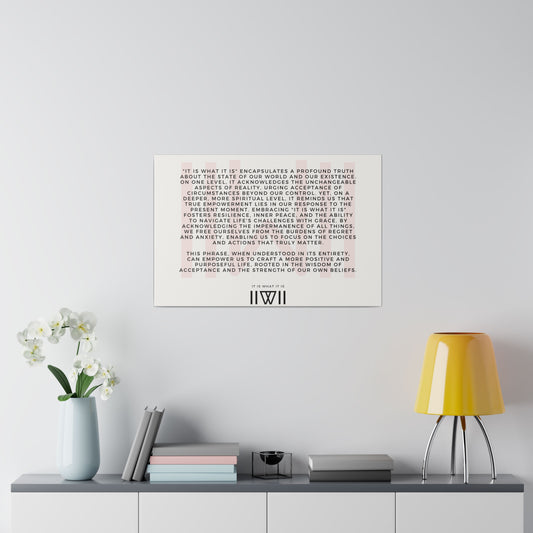 Canvas Art - IIWII statement and meaning - Matte Canvas, Stretched, 0.75"